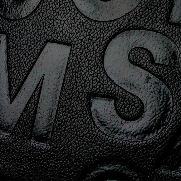 Black/Red Colorblock Geometric Embossed Lettering Crossbody Tote, NWOT - Picture 12 of 12